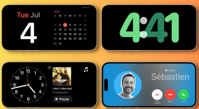 石峰苹果手机维修分享iOS17横屏充电待机显示有什么好处 